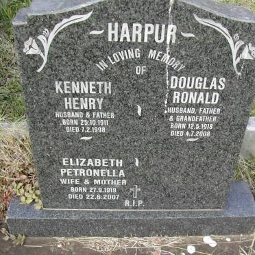 HARPUR Kenneth Henry 1911-1998 :: HARPUR Douglas Ronald 1918-2008 :: HARPUR Elizabeth Petronella 1919-2007