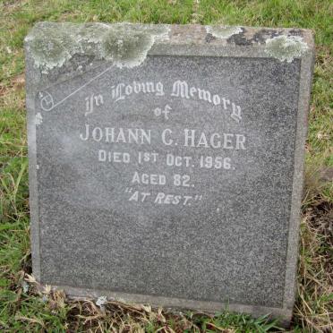 HAGER Johann C. -1956