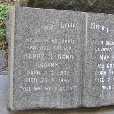 HAND Harry J. 1907-1959 &amp; May GOODCER 1913-1964