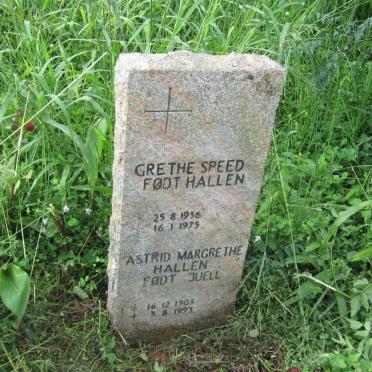 HALLEN Astrid Margrethe nee JUELL 1903-1993 :: SPEED Grethe nee HALLEN 1936-1975