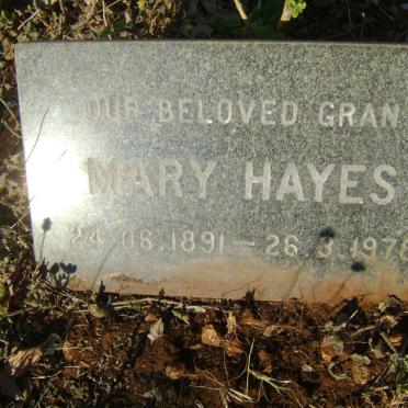 HAYES Mary 1891-1978