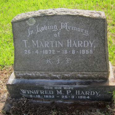 HARDY T. Martin 1872-1955 &amp; Winifred M.P. 1892-1964