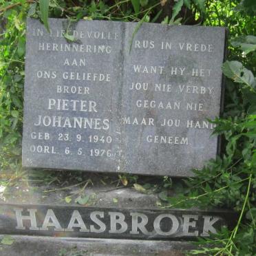 HAASBROEK Pieter Johannes 1940-1976