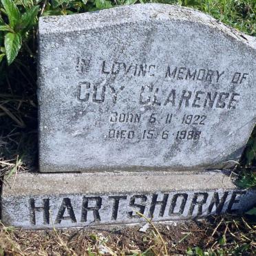HARTSHORNE Guy Clarence 1922-1988