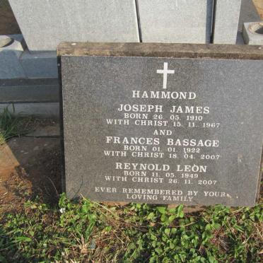 HAMMOND Joseph James 1910-1967 &amp; Frances Bassage 1922-2007 :: HAMMOND Reynold Leon 1949-2007