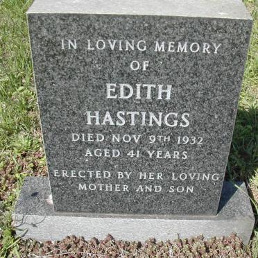 HASTINGS Edith -1932