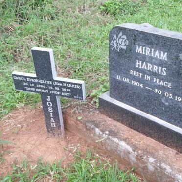 HARRIS Miriam 1904-1992 :: JOSIAH Carol Evangeline nee HARRIS 1934-2016