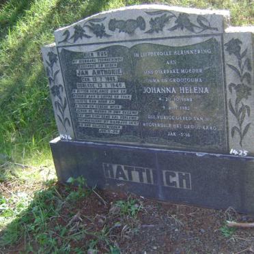 HATTINGH Jan Anthonie 1886-1949 &amp; Johanna Helena 1889-1982