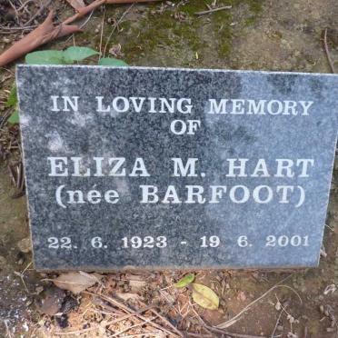HART Eliza M. nee BARFOOT 1923-2001