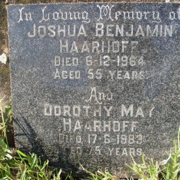 HAARHOFF Joshua Benjamin -1964 &amp; Dorothy May -1983