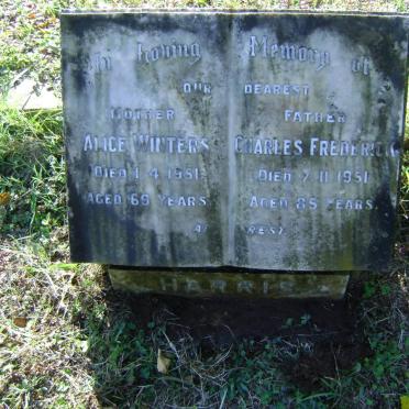 HARRIS Charles Frederick -1951 &amp; Alice WINTERS -1951