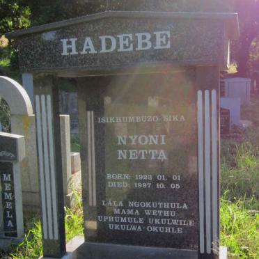 HADEBE Nyoni Netta 1923-1997