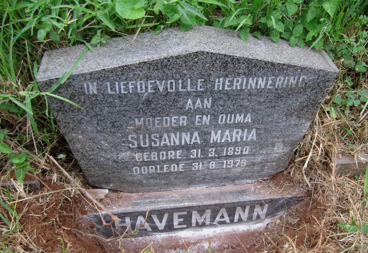 HAVEMANN Susanna Maria 1890-1979