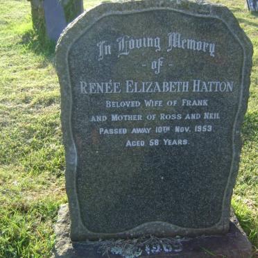 HATTON Frank William -1988 &amp; Renee Elizabeth -1953