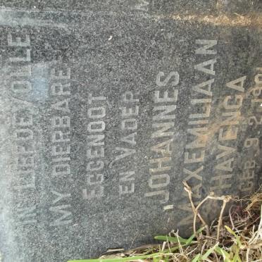 HAVENGA Johannes Maxemiliaan 1901-1970