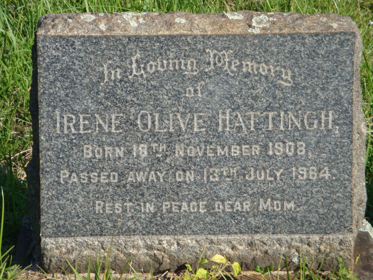 HATTINGH Irene Olive 1908-1964
