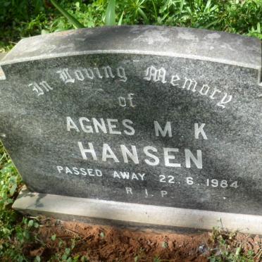 HANSEN Agnes M.K.  -1984