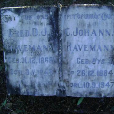 HAVEMAN Fred D.J. 1868-1949 &amp; C. Johanna UYS 1884-1947