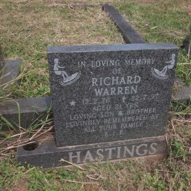 HASTINGS Richard Warren 1976-1997
