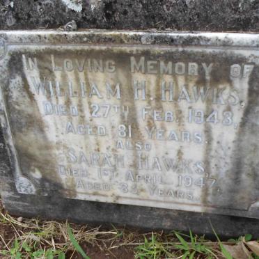 HAWKS William H. -1943 &amp; Sarah -1947