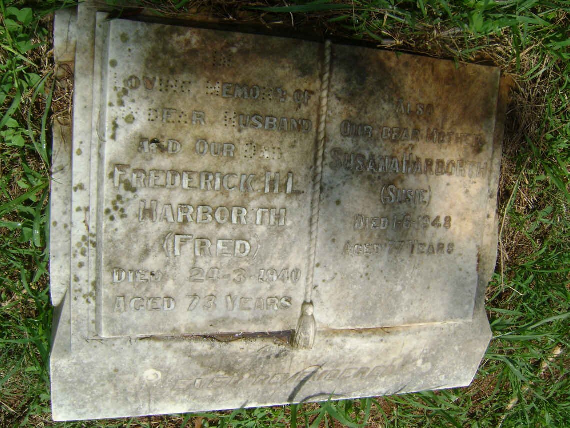 HARBORTH Frederick H.L. -1940 &amp; Susanna -1948