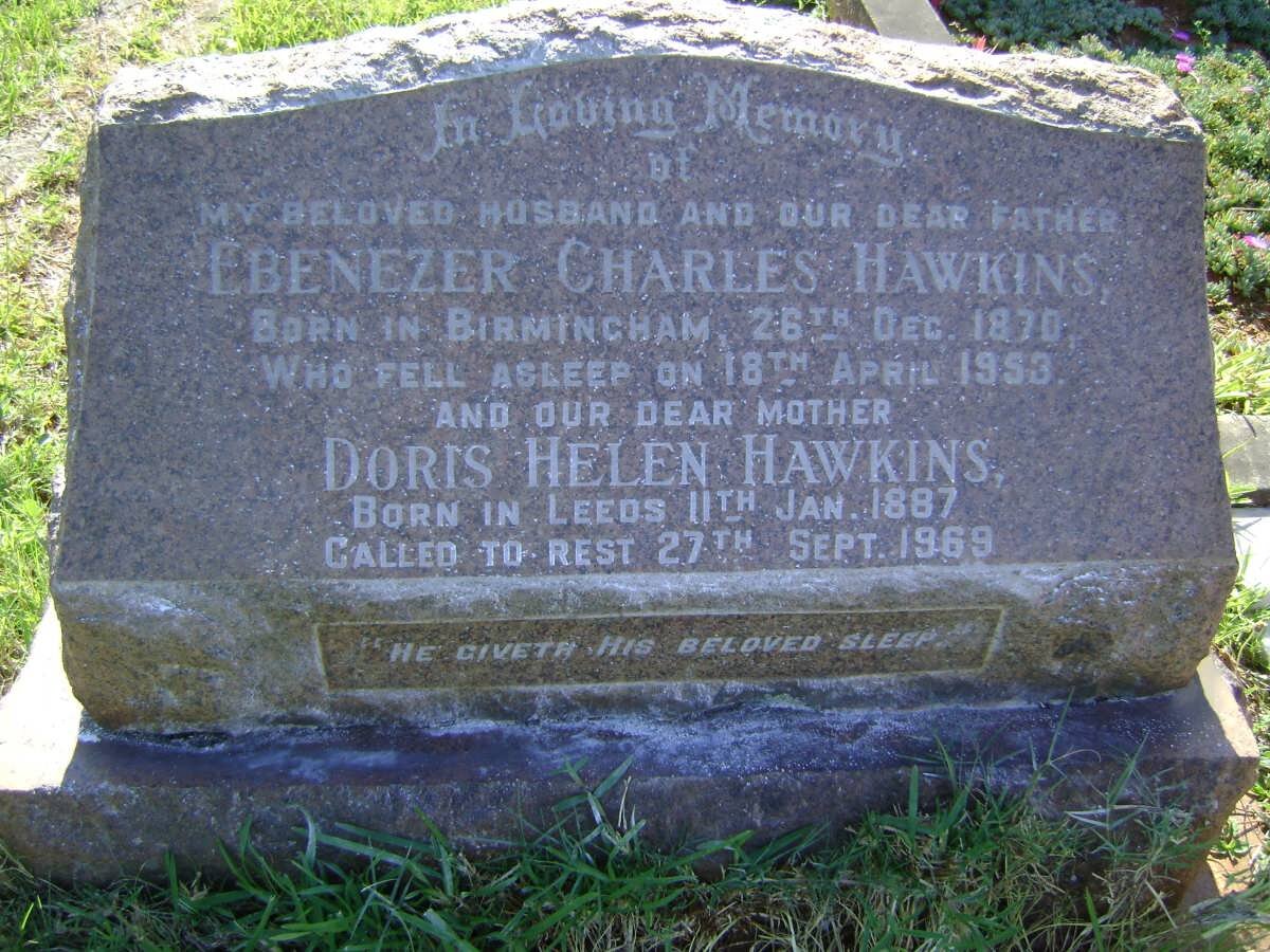 HAWKINS Ebenezer Charles 1870-1953 &amp; Doris Helen 1887-1969