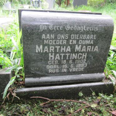 HATTINGH Martha Maria 1902-1983