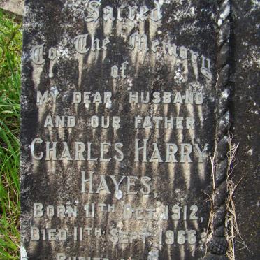 HAYES Charles Harry 1912-1966 &amp; Mavis Clara Ann HARRIS 1913-1995 
