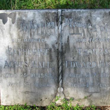 HALL Thomas Edward -1966 &amp; Catherine Agnes -1958 :: HALL Desmond 1930-1995