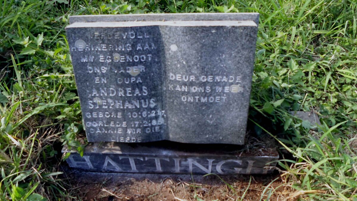 HATTINGH Andreas Stephanus 1921-1985