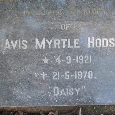 HODSON Avis Myrtle 1921-1970