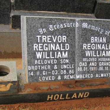 HOLLAND Brian Reginald William 1931-2004 :: HOLLAND Trevor Reginald William 1961-1986