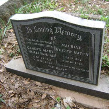 HOLLINSHEAD Gladys Mary 1916-2000 :: HATCH Maurine Hester 1929-2003