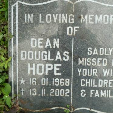 HOPE Dean Douglas 1968-2002