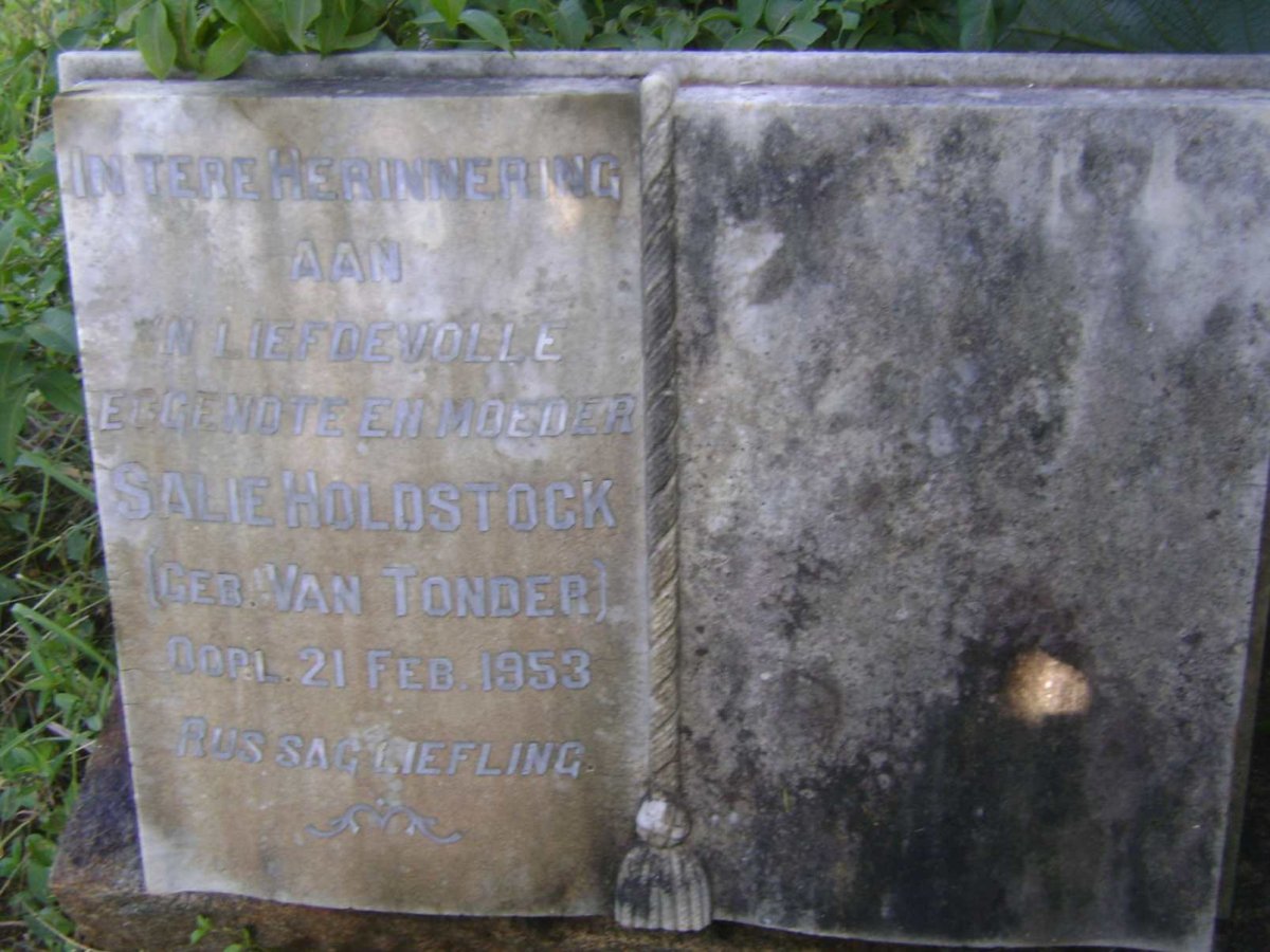 HOLDSTOCK Salie nee VAN TONDER -1953