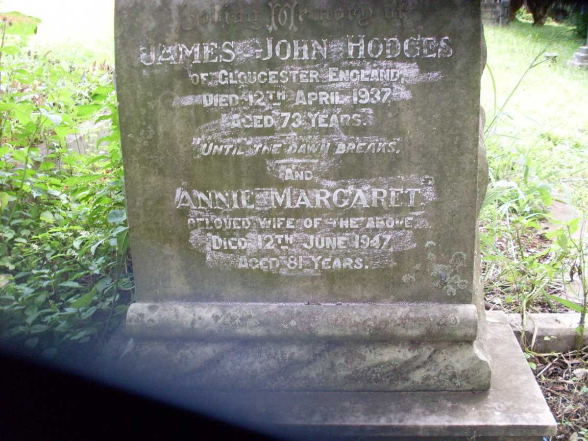HODGES James John -1937 &amp; Annie Margaret -1947