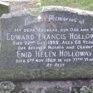 HOLLOWAY Edward Francis -1959 &amp; Enid Helen -1969