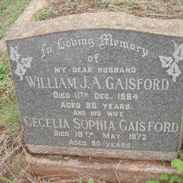 GAISFORD William J.A. -1964 &amp; Cecelia Sophia -1972