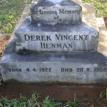 HENMAN Derek Vincent 1922-1958