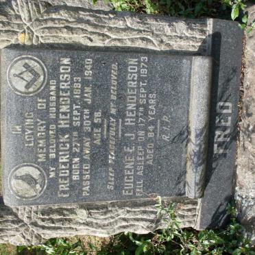 HENDERSON Frederick 1883-1940 &amp; Eugene E.J. -1973