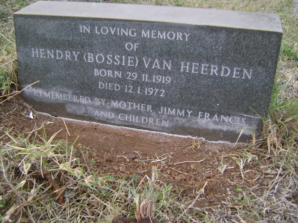 HEERDEN Hendry, van 1919-1972