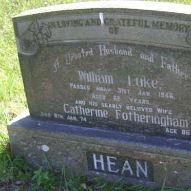HEAN William Luke -1946 &amp; Catherine Fortheringham -1974