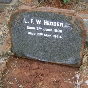 HEDDER L.F.W. 1906-1944