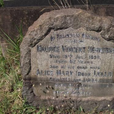 HENNESSY Maurice Vincent -1933 &amp; Alice Mary LELLO -1934 :: HENNESSY Patrick Vincent 1943-2004 :: HENNESSY Joyce 1911-2007 