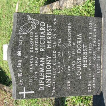 HERBST Richard Anthony -1981 :: HERBST Louise Doria 1953-1954