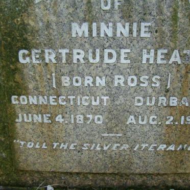 HEATH Minnie Gertrude nee ROSS 1870-1911