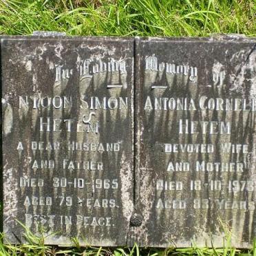 HETEM Antoon Simon -1965 &amp; Antonia Cornelia -1973