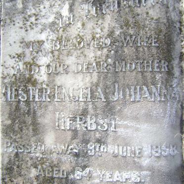 HERBST Jacob Jacobus -1965 &amp; Hester Engela Johanna -1958 