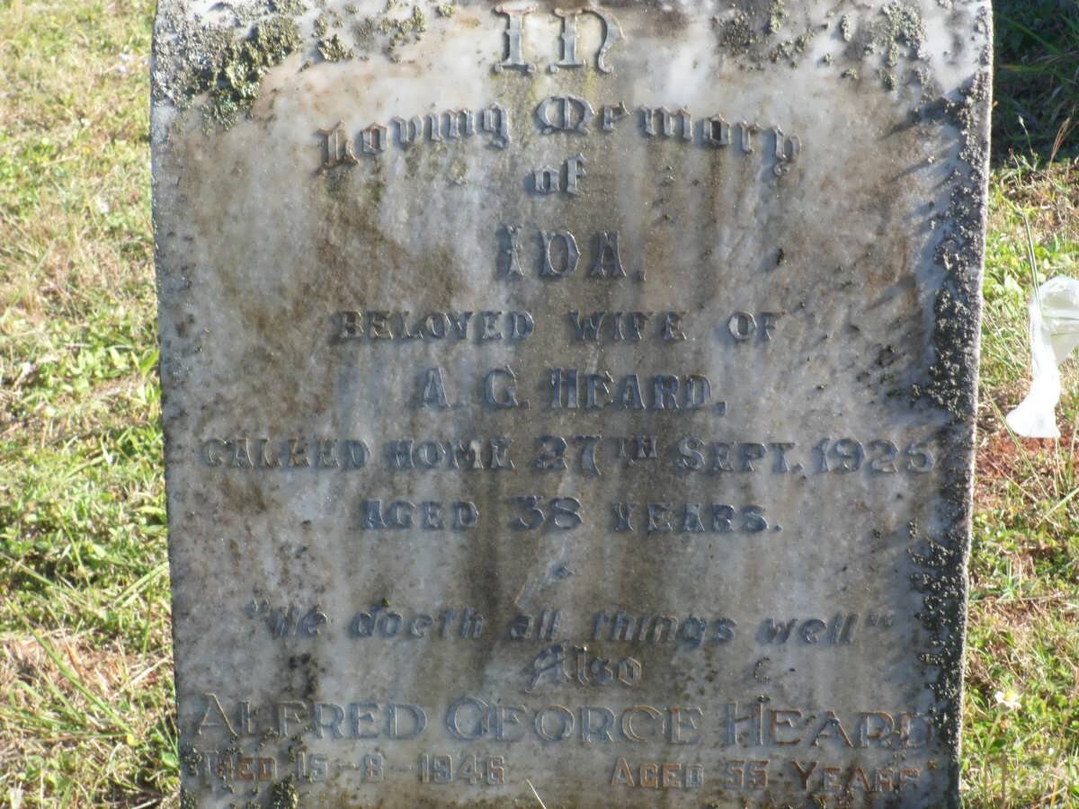 HEARD Alfred George -1946 &amp; Ida -1925