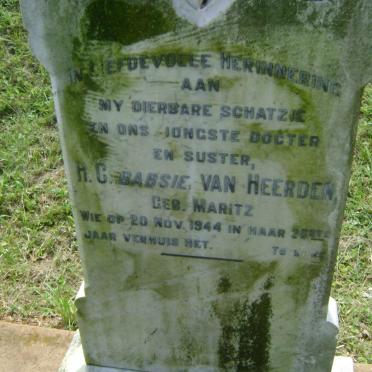 HEERDEN H.C., van nee MARITZ -1944